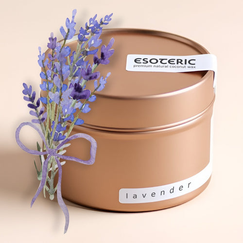 Świeca Lawendowa Naturalna 100% - Intencyjna - Wosk kokosowy premium