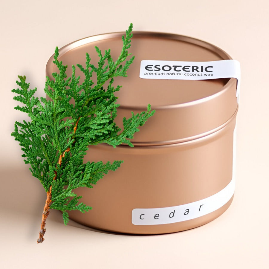 Świeca Cedr Naturalna 100% - Intencyjna - Wosk kokosowy premium