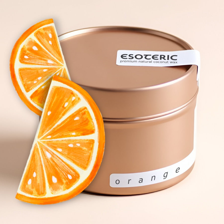 Świeca Pomarańcza Naturalna 100% - Intencyjna - Wosk kokosowy premium